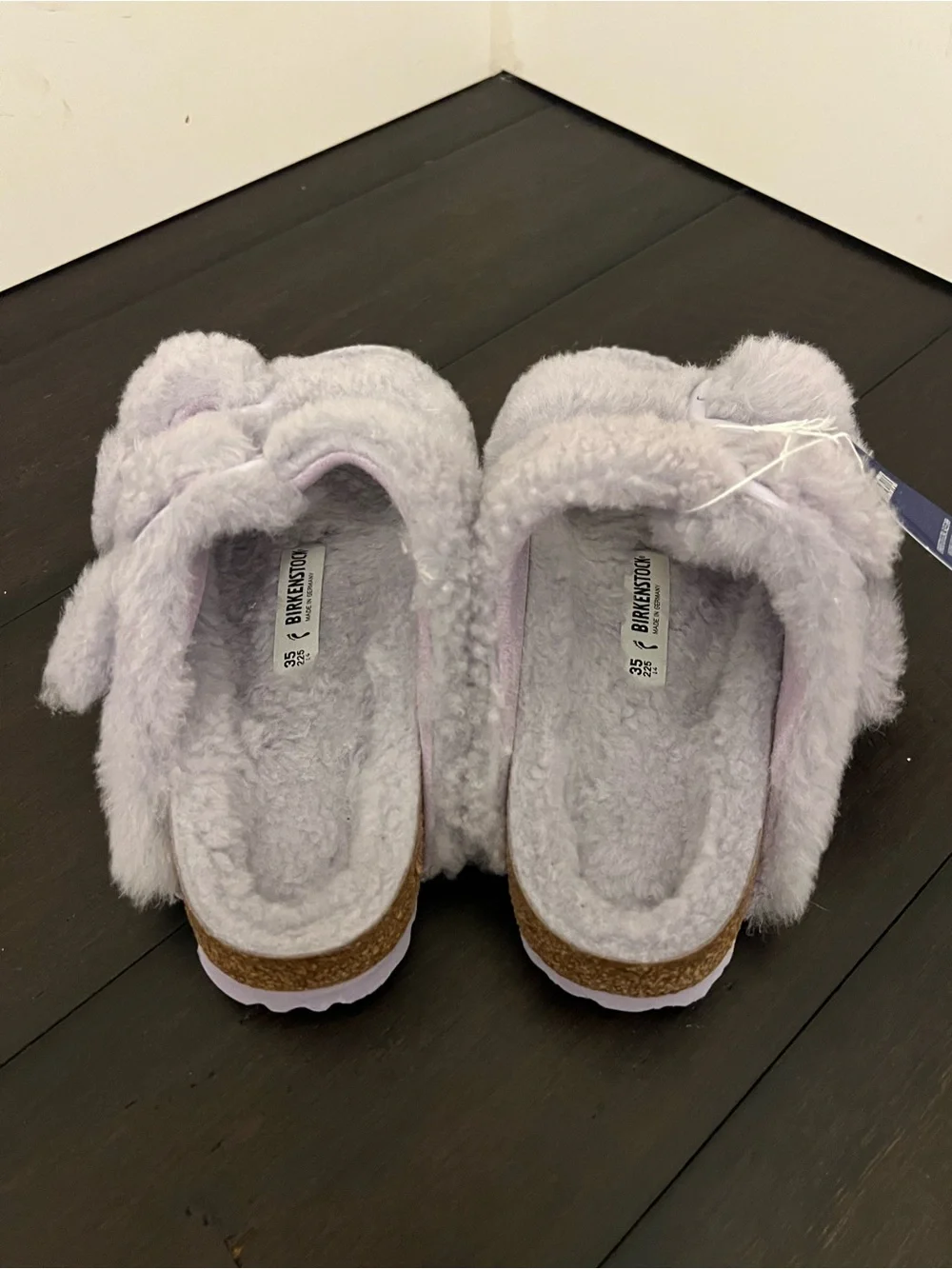Birkenstock Kids Furry Arizona Sandals - Light Lavender